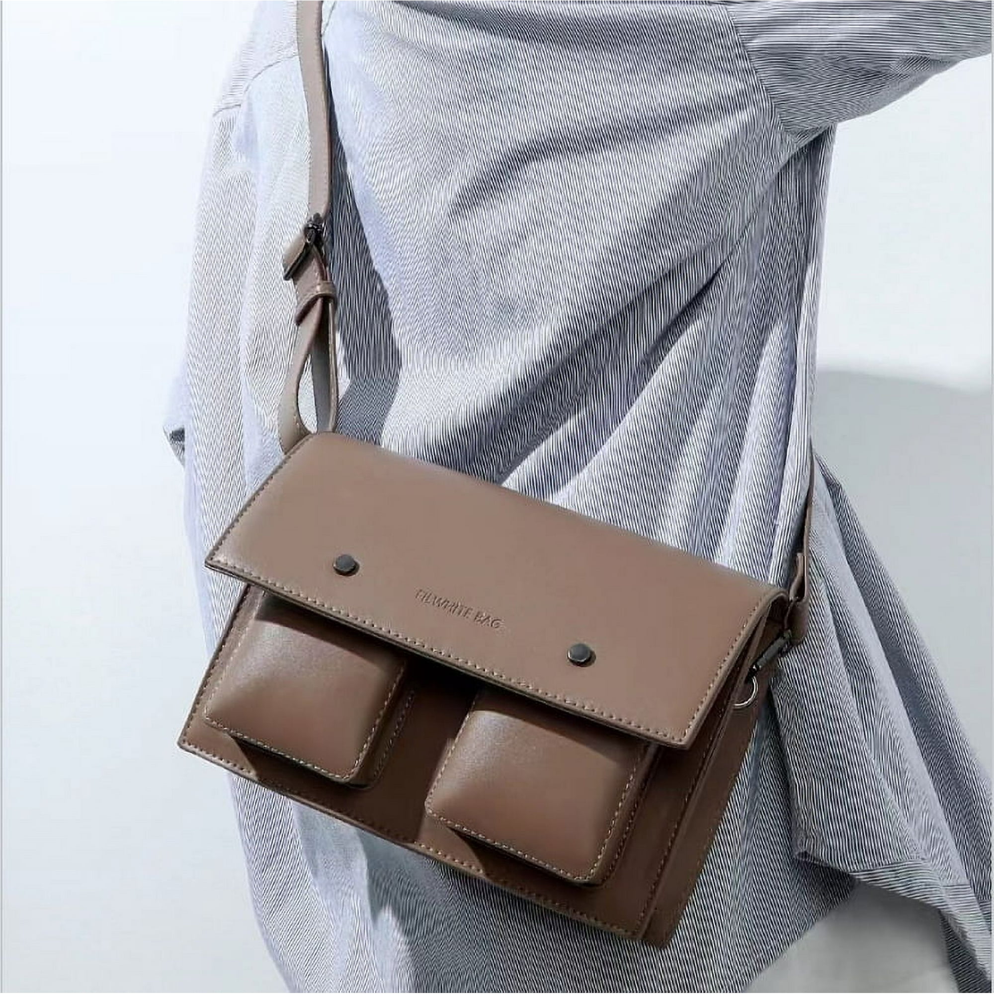 ‌FilWHITE BAG Men's Crossbody Bag, Small Square Messenger Bag for