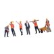 thumbnail image 4 of 6 Piezas Miniatura Figuras Personaje de Obrero de Construcción Hechas en Resina Escala 1/18 para Maquetas Adecuado para Decoración de Hogar Colección, 4 of 9
