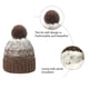 thumbnail image 3 of Gorro de invierno con puños suaves, pompón, rayas, tejido, calavera, gorro de esquí holgado, gorro de lana de mezcla de colores degradados, 3 of 5