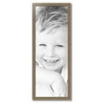 thumbnail image 2 of ArtToFrames 15" x 41" Aged White Gold Picture Frame, 15x41 inch Silver Wood Poster Frame (WOM-2036),  Pack, 2 of 7