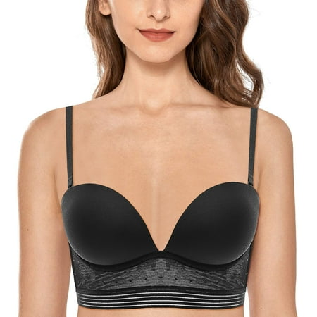 

skpblutn Bra For Women Comfortable Large U Shaped Back Anti Sagging Gathering Collar Open Back Thin Bra