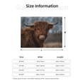 thumbnail image 5 of Yiaed Yak Print Blanket Throw Blanket Soft Cozy Flannel Blanket for Home Bed Sofa Couch Chair-80"x60", 5 of 6