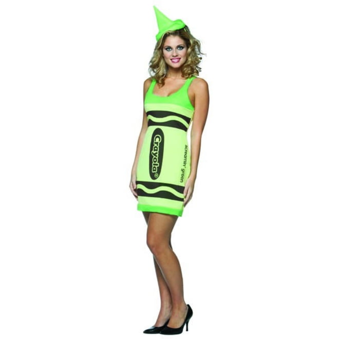 Gumby One Shoulder Tank Mini Dress Costume Adult One Size Fits Most 