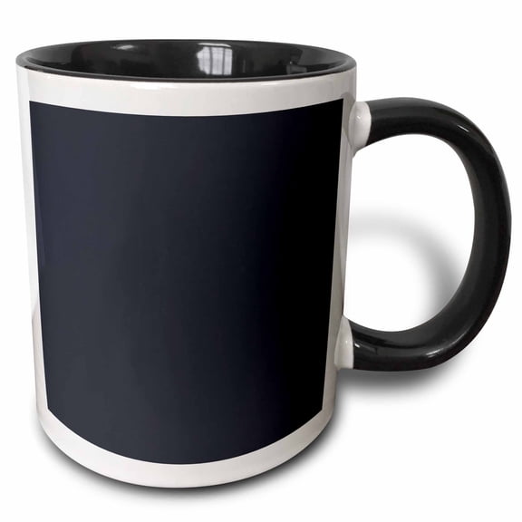 3drose, Image of Almost Midnight Blue Black Designer 2022 Color, 15oz Two-tone Black Mug