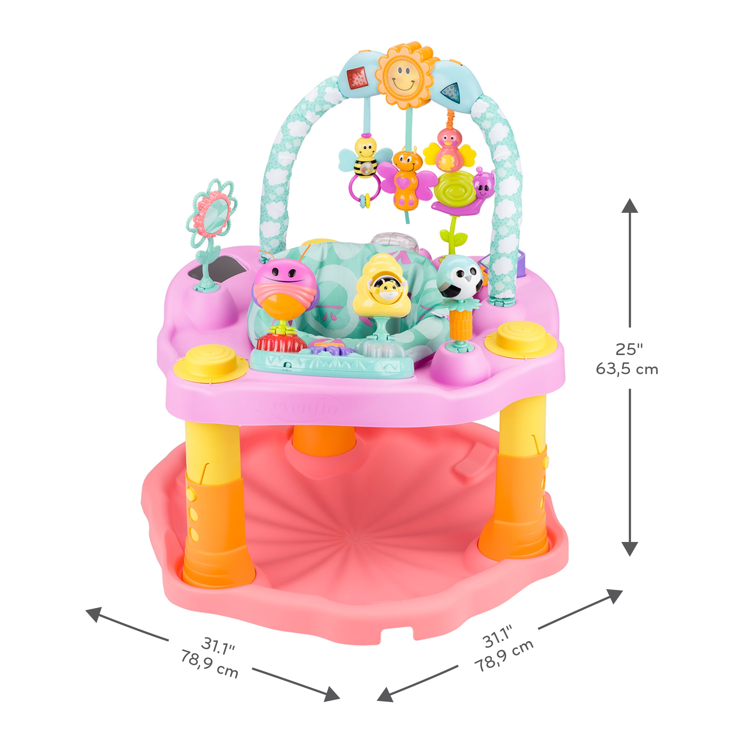 pink evenflo exersaucer