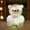 White, variant on Glowing Color Changing Bear Plush, LED Light Up Stuffed Animal with Ribbon Bow Tie, Soft Polyester Night Light Toy, Sensory Comfort Companion, Birthday Gift for Boys Girls Kids Adults