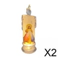 thumbnail image 1 of 2xLámpara Decorativa Vela De Oración Adorno Para Escritorio Iglesia Estilo De Vacaciones A, 1 of 8