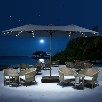 bed bath and beyond patio dining set with umbrellas 7-Piece Acacia Wood Patio Dining Set with Umbrella Hole & Low Back  Cushioned Chairs - Bed Bath & Beyond