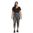 thumbnail image 2 of Reebok Women's and Women's Plus High-Rise Capri Leggings with Back Pocket, 22'' Inseam, Sizes XS-4X, 2 of 5