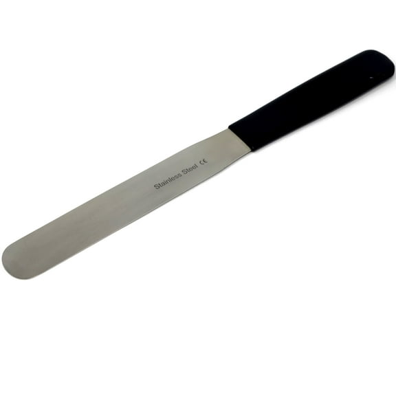 Stainless Steel Spatula Baker's Knife Mixing Spreading Tool, 6" Polished Blade, Vinyl Comfort Grip
