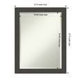 thumbnail image 2 of Amanti Art Blaine Light Pewter Narrow Beveled Wall Mirror 27.5 x 21.5 in., 2 of 10