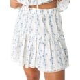 thumbnail image 5 of Celebrity Pink Women's Lace Trim Mini Skirt, Sizes XS-XXXL, 5 of 7