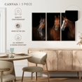 thumbnail image 4 of Elephant Stock Brown Stallion Horses Wall Art - Horizontal Multi Panel Canvas - Living Room Wall Decor - Animal Multi Panel - Black And Brown Decor - 23" x 14", 4 of 4