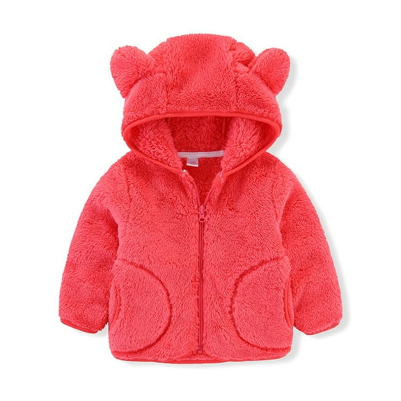 Manteau d'Hiver pour Enfants Veste en Polaire avec Oreilles d'Ours Mignonnes et Capuches pour Bébés Filles Tout-Petits Veste d'Hiver Vêtements pour Garçons 4-5 Ans
