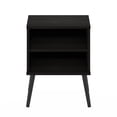 thumbnail image 3 of Furinno Claude Mid Century Style End Table with Wood Legs, Espresso, 3 of 6