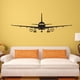 thumbnail image 2 of Bewildely Avión negro decoración avión vinilo pared pegatina calcomanía arte dormitorio avión Artesanía negro 132*42cm Bewildely JJ16376-03, 2 of 6