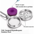 thumbnail image 2 of Aromatherapy Essential Oil Diffuser Necklace Tree of Life Cloud Pattern Stainless Steel Locket Pendant Christmas Birthday Gift for Women Men Teen XN059-060-5, 2 of 8