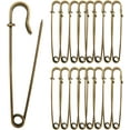 thumbnail image 1 of 15 imperdibles (color bronce) de 10 cm de imperdible grande, imperdibles grandes para ropa, cuero, lienzo, manualidades, faldas, faldas escocesas, imperdibles extra anchos Rojo Verde, 1 of 5