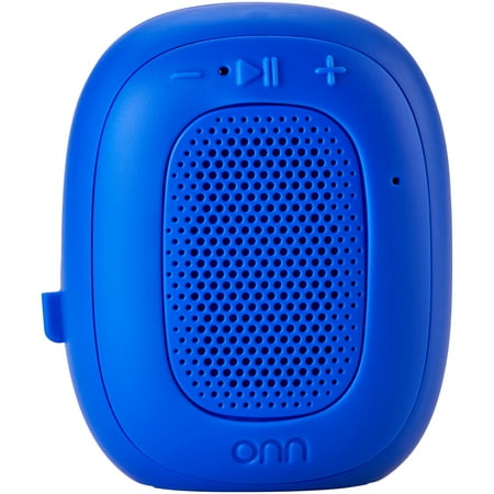onn. Mini Bluetooth Speaker, Fuchsia Burst, Built-In Speakerphone & Hanging Strip - (Best Bluetooth For Cell Phone 2019)