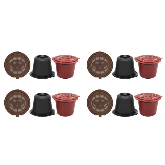 CáPsula de Café Expreso Reutilizable Recargable de 12 Piezas para MáQuina de Café CáPsula Reutilizable Recarga CáPsula VacíA