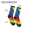 thumbnail image 3 of Athletic Socks Rainbow Pride Flag Sport Running Calf Socks Crew Socks for Men Women, 3 of 7