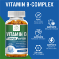 thumbnail image 3 of Super B Complex Vitamins - All B Vitamins Including B12, B1, B2, B3, B5, B6, B7, B9, Folic Acid - Vitamin B Supplement - Support Healthy Energy Metabolism - 240 Vegan Capsules, 3 of 6