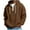 AA-Brown, variant on BiZtdJrK Mens Waffle Knit Hoodies Solid Color Quarter Zip Pullover Casaul Long Sleeve Drawstring Hooded Sweatshirt with Pocket, Brown, S