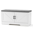 thumbnail image 6 of CONCETTA 39" Shoe Storage Bench with Cushion, Entryway Storage Cabinet with Adjustable Shelves, Shoe Organizer Bench for Bedroom Hallway, 6 of 9