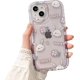 thumbnail image 1 of Funda de conejito compatible con iPhone 13 Pro Max, bonita funda protectora a prueba de golpes con diseño de conejo morado transparente y flores para mujeres y niñas, 1 of 8