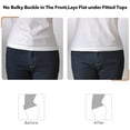 thumbnail image 5 of No Show Women Stretch Belt Invisible Elastic Web Strap Belt with Flat Buckle for Jeans Pants Dresses, 5 of 8