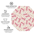 thumbnail image 3 of Yiaed pink Octopus Print Leather Coasters for Drinks - Cup Coasters Coffee Table Kitchen Table Bar, Home & Office Gifts Handmade Drink Coasters-Octagon, 3 of 6