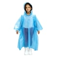 thumbnail image 2 of Mifsaly Kids Disposable Rain Poncho Boys Girls Oversized Waterproof Hooded Rain Coat Lightweight Hiking Outdoor Play Rain Jacket, 2 of 6