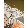 thumbnail image 2 of Outdoor Tablecloth with Umbrella Hole for Patio/Picnic/Party/Camping, Pink Spring Floral Waterproof Table Cloth Square Cover Washable, Birds Elegant Farmhouse Art (54"x 54"), 2 of 9