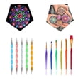 thumbnail image 3 of HUASHENG Set Pattern Stencil Painting Dotting Brushes Drawing Tools Stone Kit Pen Art Education, 3 of 5