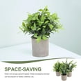 thumbnail image 3 of Pretyzoom 3Pcs Faux Eucalyptus Bonsai Potted Plants for Kitchen Table and Desktop Greenery Decor, 3 of 5