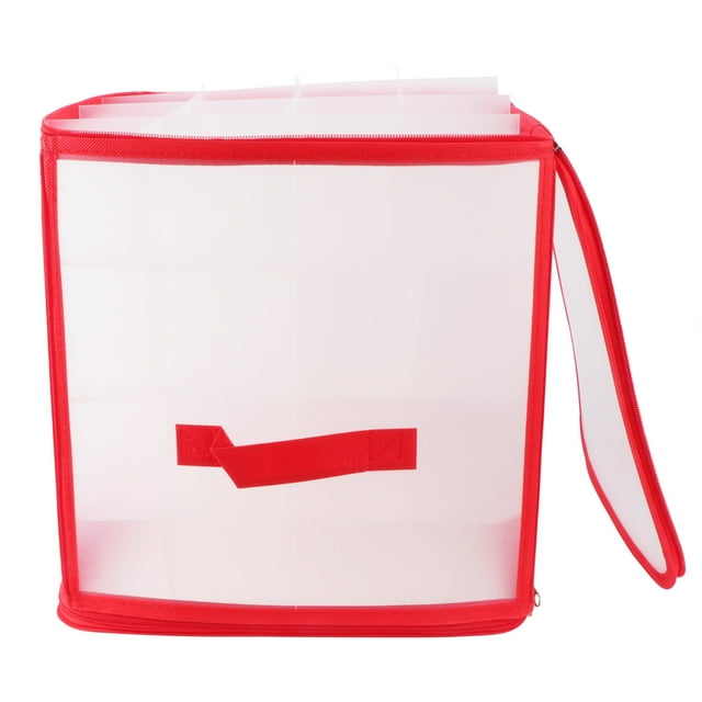 CIMAXIC christmas 1Pc Christmas Storage Box Foldable Container Multi-layers Box(Transparent Color),12.2"X12.2"X11.42"