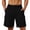 Black, variant on Cargo Shorts for Men Mid Waist Knee Length Bermuda Shorts with Pockets Summer Fishing Shorts Comfy Hiking Clothes