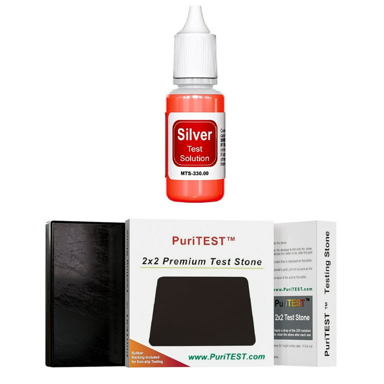  PuriTEST 10k/14k/18k Gold Test Acid Solutions Tester Kit Detect  Metals Scrap Jewelry + PRO 2x2 Testing Stone : Arts, Crafts & Sewing