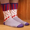 thumbnail image 4 of BambooMN Women's Rayon from Bamboo Fiber Colorful Polka Dot Stripe Socks - Color 3 - 1 Pair, Size 4-9, 4 of 4