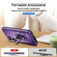 thumbnail image 6 of Allytechgroup Galaxy S24 Case with Ring Holder Stad, Military Grade Shockproof Compatible with Car Mount Rugged Bumper Phone Case for Samsung Galaxy S24, Purple+Black, 6 of 9