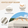 thumbnail image 5 of INTER HUT 8x8 Metal Patio Double Soft Roof Gazebo Outdoor Canopy Tent with Netting, Ceiling Hook, Shelves, 5 of 8