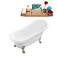 thumbnail image 5 of 61" Streamline N480BNK-IN-BNK Soaking Clawfoot Tub and Tray With Internal Drain, 5 of 7