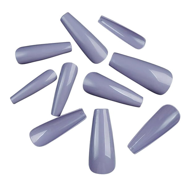 Uñas postizas a presión, regalos para mujeres, 100 piezas de uñas postizas mate, parches largos para decoración de uñas, caja de uñas completamente esmerilada, decoración de uñas
