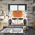 thumbnail image 4 of Yayeee Kitchen Curtains Tier Pair Light Filtering 27"x24" Rod Pocket Short Cafe Window Panel, White Abstract Shapes, 4 of 7