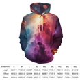 thumbnail image 2 of Galaxy Nebula Clouds Art Men's Women Vintage 3D Hooded Sweatshirt - All-Season Loose Fit Streetwear, 2 of 6
