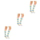 thumbnail image 1 of Qarigey 1 par de calcetines a rayas hasta la rodilla de arcoíris transpirables, calcetines antideslizantes flexibles, botas, medias para disfraz de Type1 NO1 Qarigey CBP288834, 1 of 6