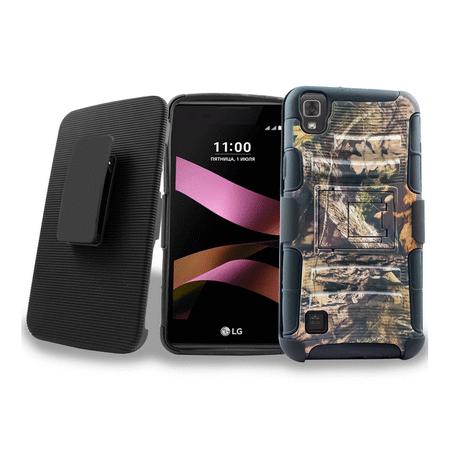 Volt Case - for LG X Style VOLT 3 Tribute HD Case Phone Case Hard Back Double Kickstands Clip Holster Hybrid Shock Guard Bumper Cover Camo