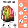 thumbnail image 6 of Geometric Shapes Texture Printed School Backpack for Students Professionals, Organized Laptop Bookbag with Pockets, Water Resistant Daypack for Work or Campus Gift Idea, 6 of 6