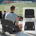 thumbnail image 5 of PNKKODW 23" Heated Stadium Seats, Portable Bleacher Chairs, 3 Heat Levels, 5 Pockets for Outdoor Sports Camping Games(No Battery), 5 of 9
