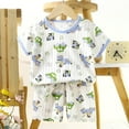 thumbnail image 2 of CYRBOKO Baby Boys Pajama Sets, Cotton Gift Two-piece Elastic Waist Sleepwear Sets Green Size 6-9 Mon Ths, 2 of 3